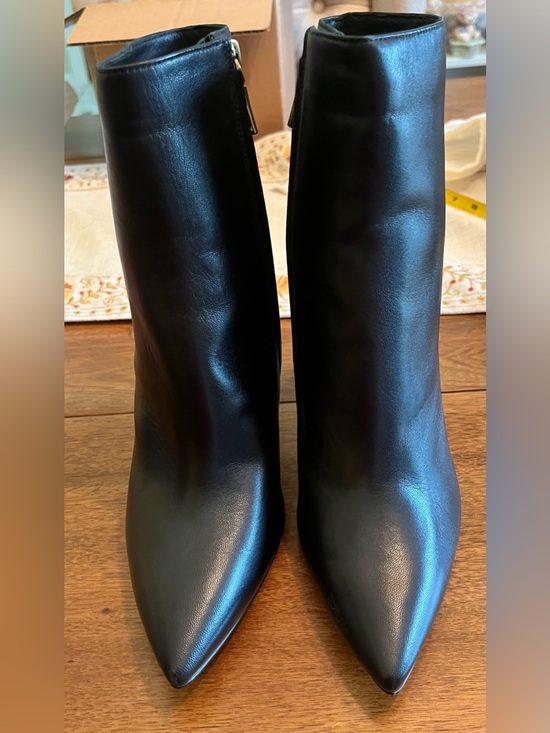 Coach Shoes - Coach Black Pointed-Toe Leather Heeled Ankle Boots